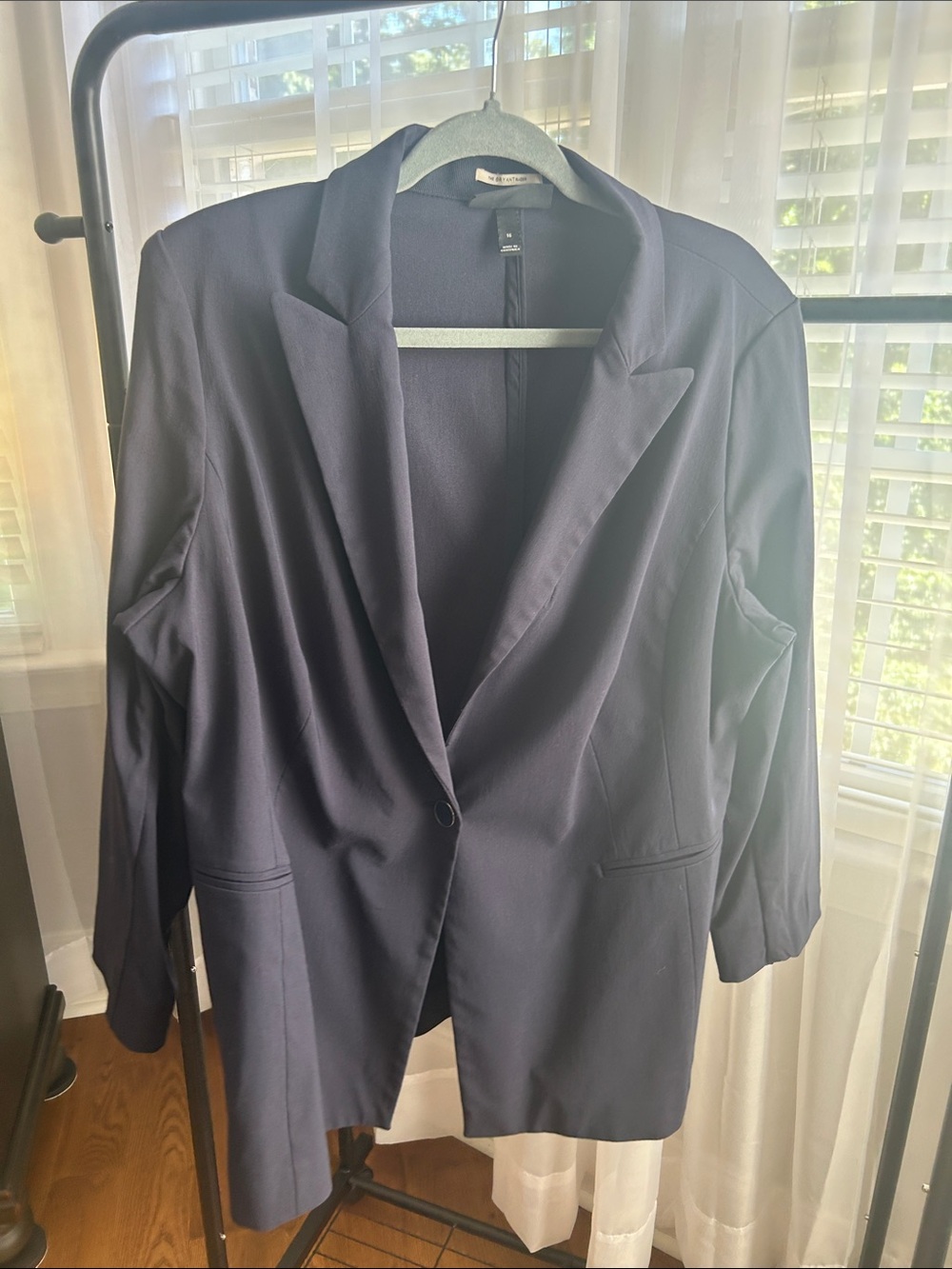 Lane Bryant Dark Navy Single-Button Blazer